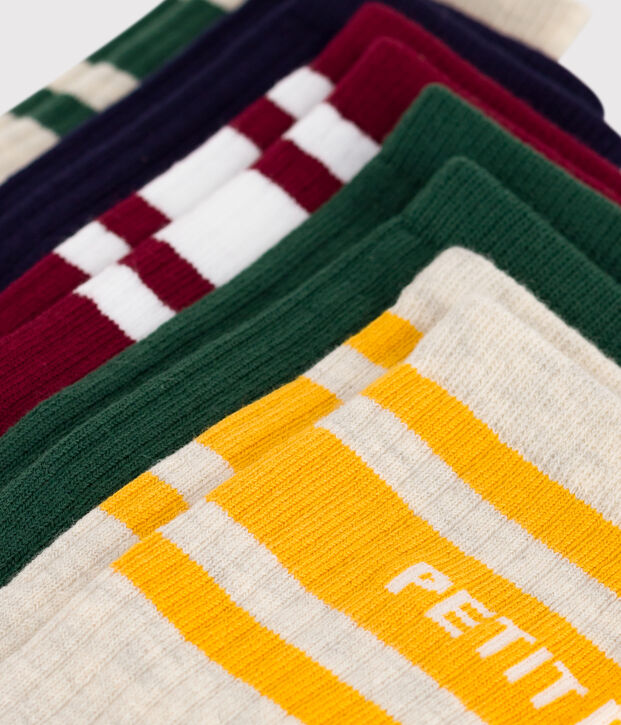 5 paires de chaussettes enfant en coton multicouleur