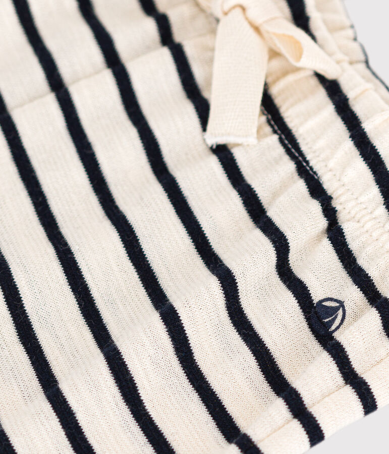 Short en jersey flamm&eacute; b&eacute;b&eacute; blanc AVALANCHE/bleu SMOKING