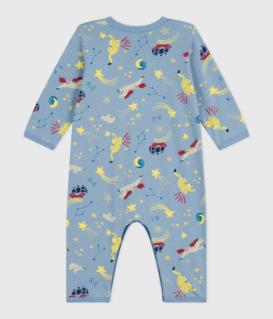Pyjama bébé en coton sans pieds imprimé bleu ADRIATIC/ MULTICO