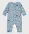 Pyjama bébé en coton sans pieds imprimé bleu ADRIATIC/ MULTICO