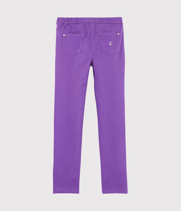 Jean slim stretch enfant fille violet