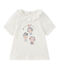 Tee-shirt bébé fille manches courtes blanc MARSHMALLOW/bleu SMOKING