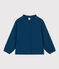 Blouse en gaze de coton enfant fille bleu INCOGNITO