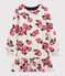 Robe manches longues enfant fille beige MONTELIMAR/blanc MULTICO