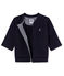 Cardigan zippé bébé garçon en molleton bleu SMOKING