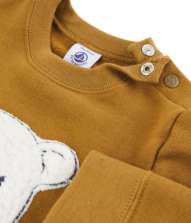 Sweatshirt b&eacute;b&eacute; gar&ccedil;on en molleton marron