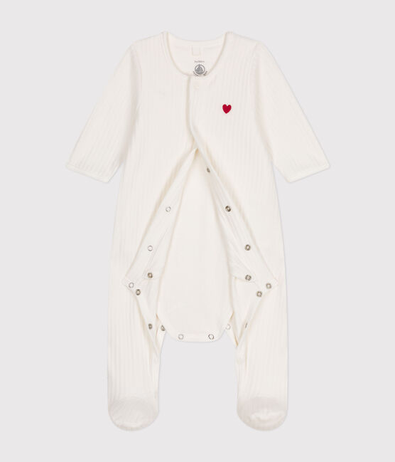 BODYJAMA UNISEX EN VELOURS blanc MARSHMALLOW