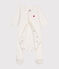 BODYJAMA UNISEX EN VELOURS blanc MARSHMALLOW