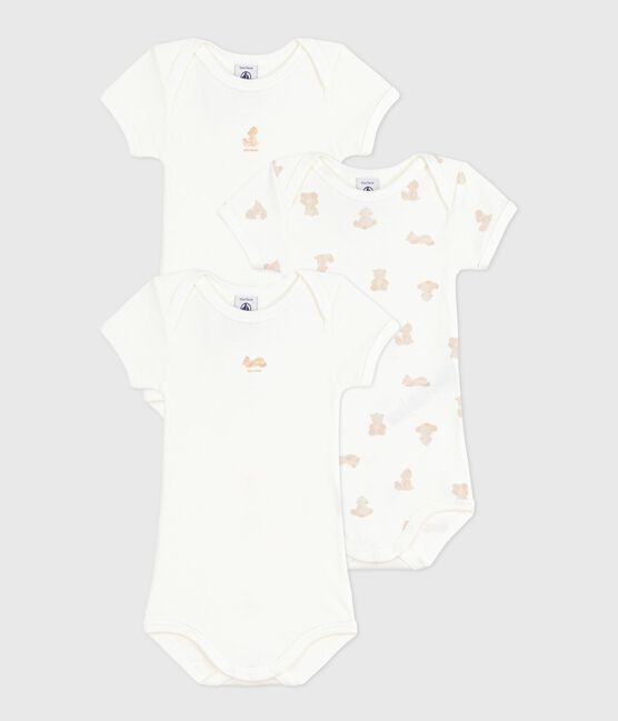 Lot de bodies manches courtes en coton imprimé ours bébé variante 1