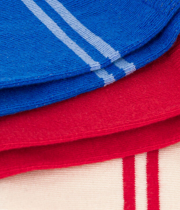 Lot de 3 paires de chaussettes en jersey de coton enfants multicouleur