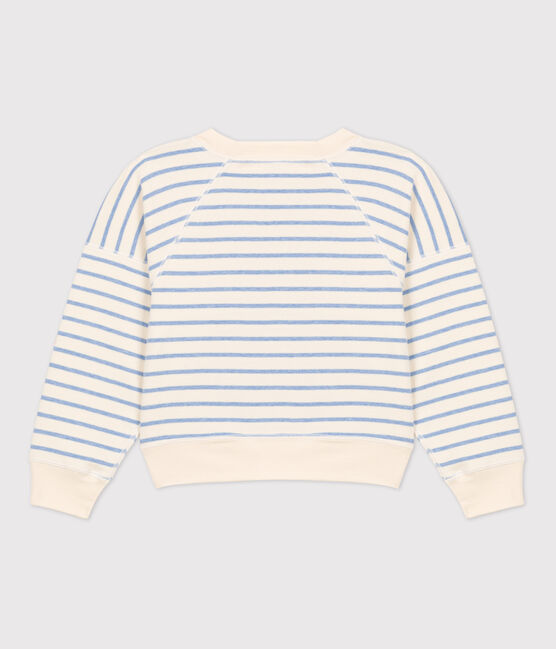 Sweatshirt en coton enfant fille / garçon blanc AVALANCHE/ SKY CHINE