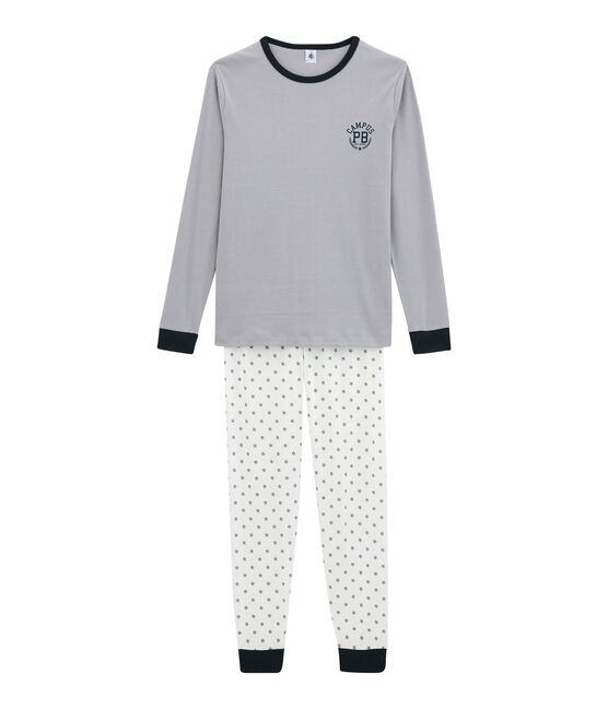 Pyjama garçon blanc MARSHMALLOW/blanc MULTICO