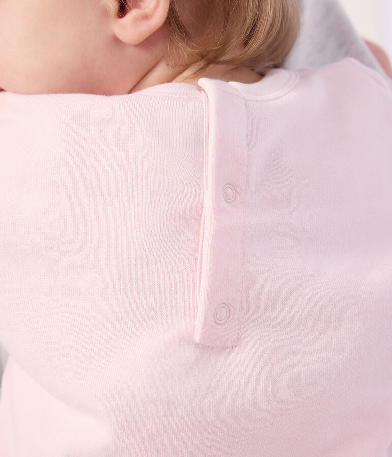 Sweatshirt &agrave; capuche b&eacute;b&eacute; en coton &agrave; motifs rose BARELY