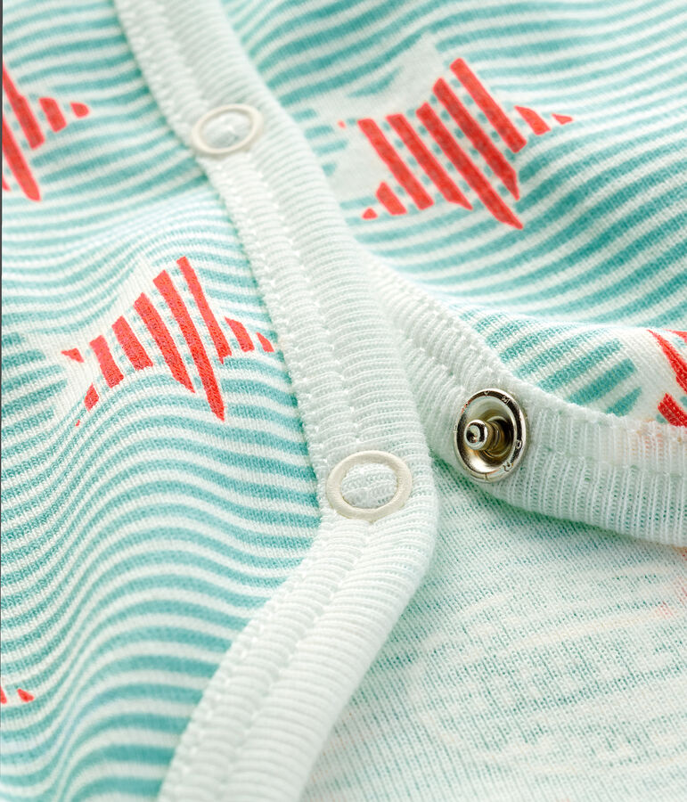 Dors bien sans pieds b&eacute;b&eacute; en c&ocirc;te blanc MARSHMALLOW/blanc MULTICO