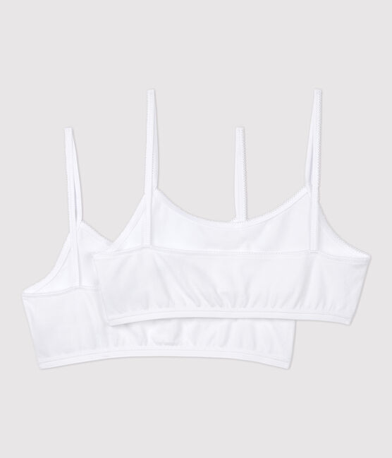Lot de 2 brassières blanches fille blanc ECUME