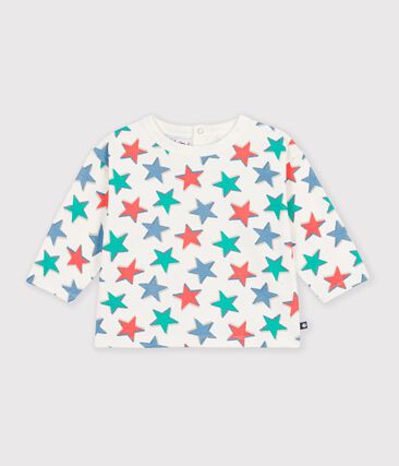 Tee-shirt bébé en coton manches longues imprimé étoiles