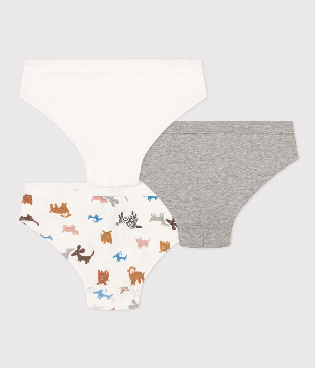 Lot de 3 slips chien en coton petit gar&ccedil;on multicouleur
