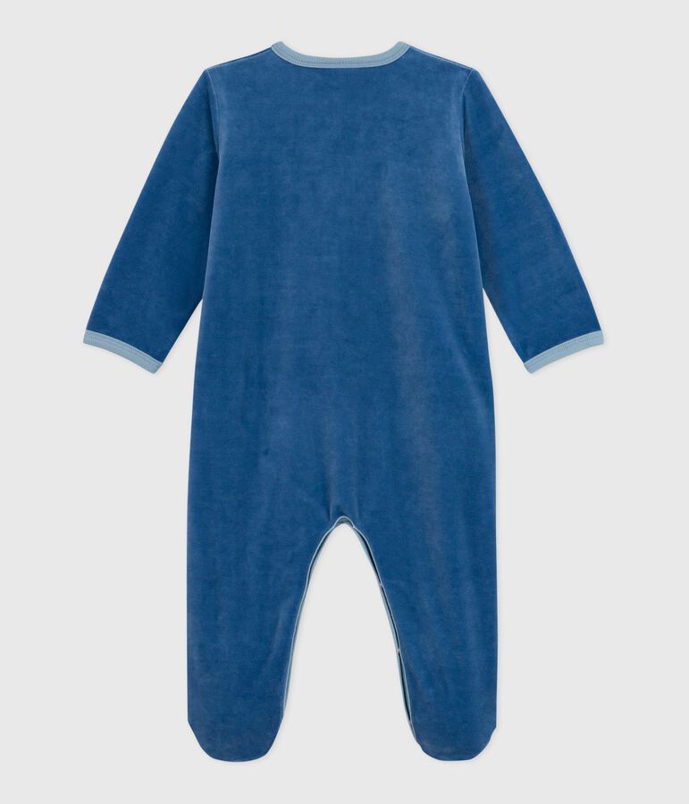 Dors bien en velours b&eacute;b&eacute; bleu/multicouleur