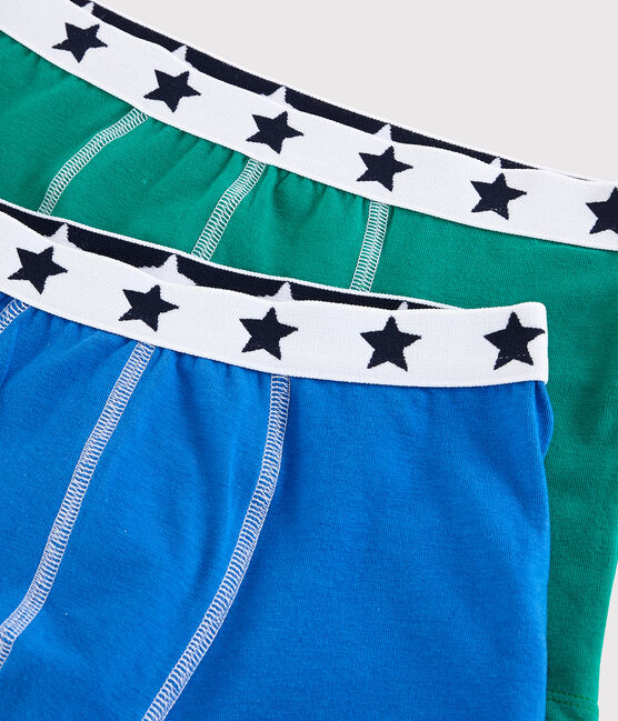 Lot de 2 boxers garçon en coton biologique et elasthanne variante 1