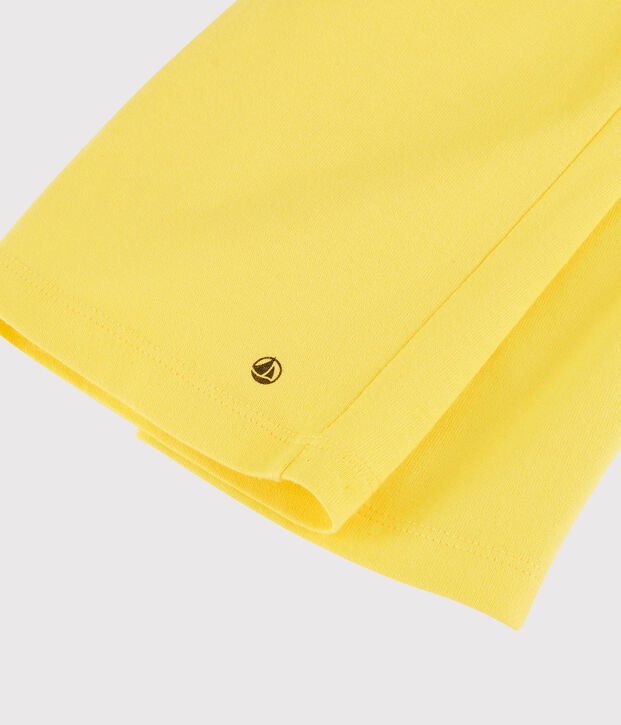 Bermuda en jersey enfant gar&ccedil;on jaune
