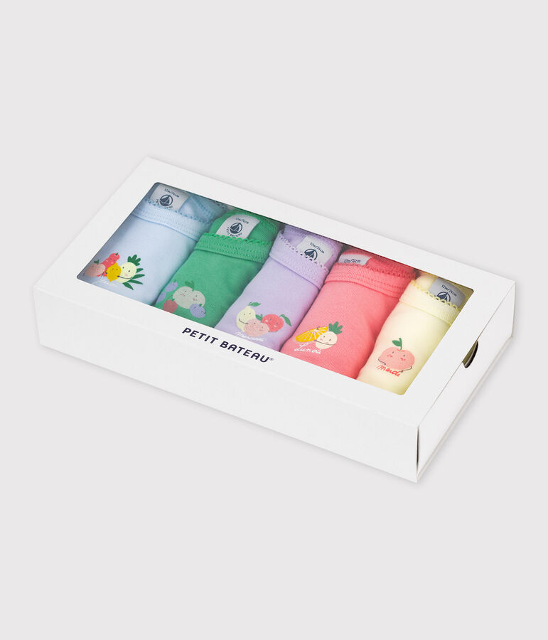 Lot de 5 bodies manches courtes fruit&eacute;s b&eacute;b&eacute; fille multicouleur