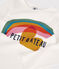 Tee-shirt manches longues en coton enfant fille blanc MARSHMALLOW