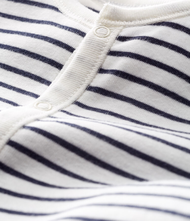 Combisac b&eacute;b&eacute; en c&ocirc;te blanc/bleu