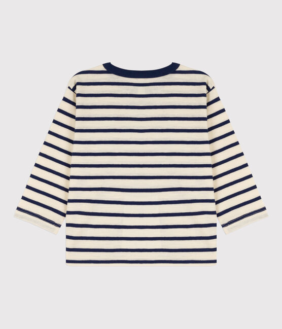 Tee-shirt manches longues bébé en coton blanc AVALANCHE/ MEDIEVAL
