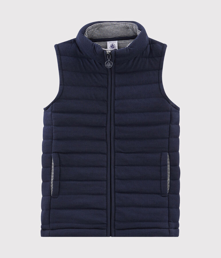 Blouson sans manche enfant mixte bleu