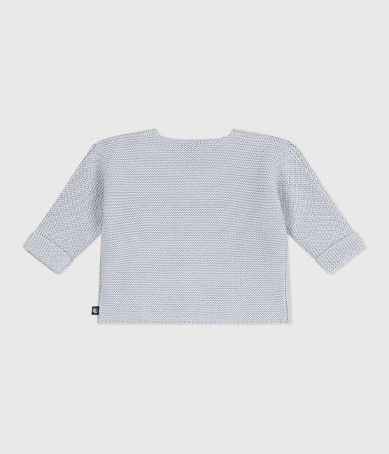Cardigan bébé tricot point mousse en coton CO2