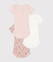 Lot de 3 bodies manches courtes fleurs en coton bébé variante 1