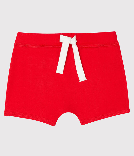 Short bébé mixte uni rouge PEPS