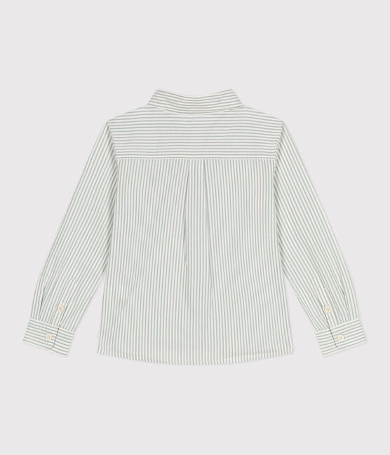 Chemise enfant en coton manches longues à rayures PAUL/ ECUME