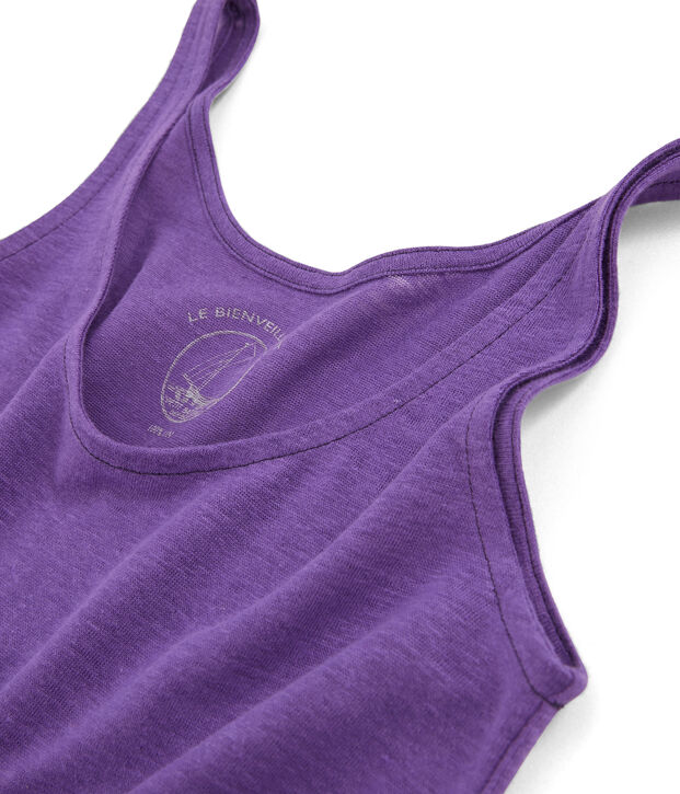 Debardeur lin femme violet
