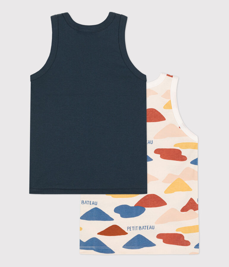 Lot de 2 d&eacute;bardeurs petit gar&ccedil;on en coton multicouleur