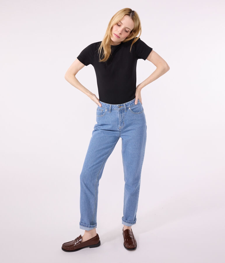 Tee-shirt L'ICONIQUE cocotte en coton Femme noir BLACK