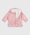Coupe-vent bébé imprimé fleuri, doublure milleraies rose CHARME/blanc MARSHMALLOW