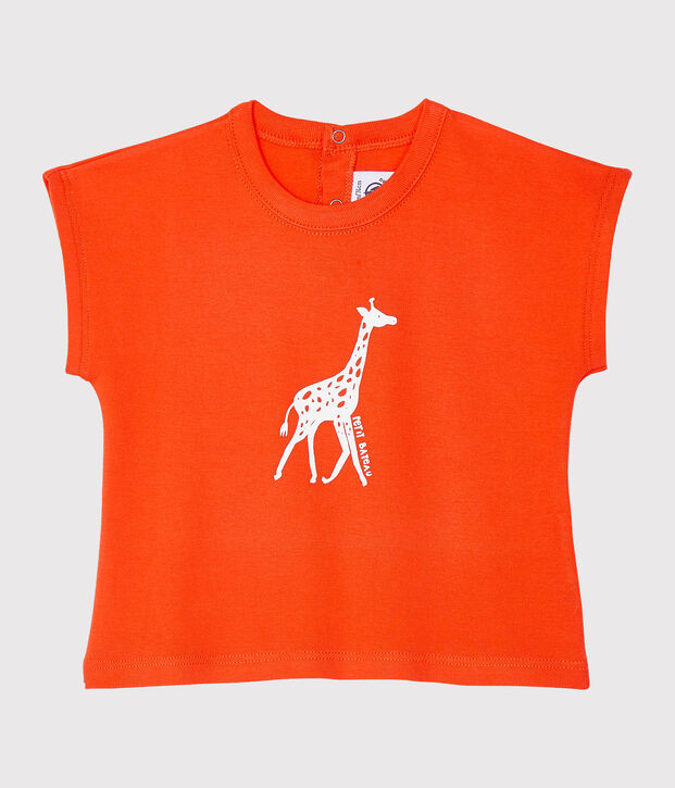 Tee-shirt manches courtes b&eacute;b&eacute; gar&ccedil;on rouge