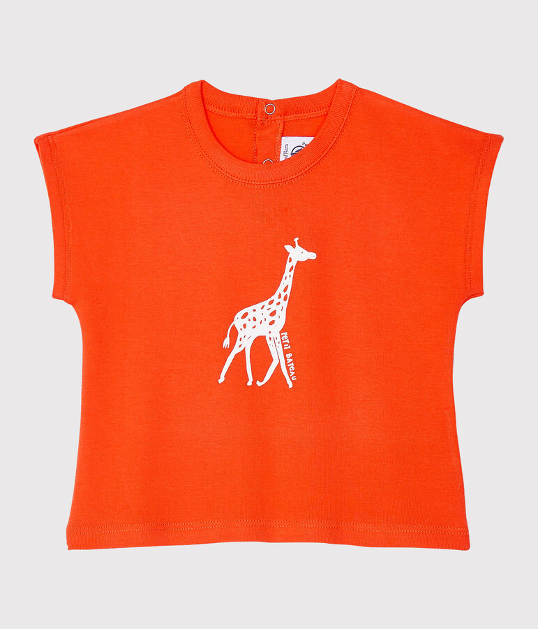 Tee-shirt manches courtes b&eacute;b&eacute; gar&ccedil;on rouge