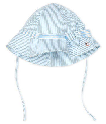 Capeline en seersucker bébé fille