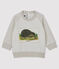 Sweatshirt bébé garçon Petit Bateau x Deyrolle blanc MARSHMALLOW/ MONTELIMAR