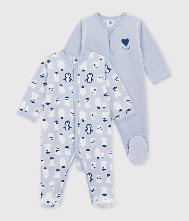 Lot de pyjamas b&eacute;b&eacute; en velours imprim&eacute; multicouleur