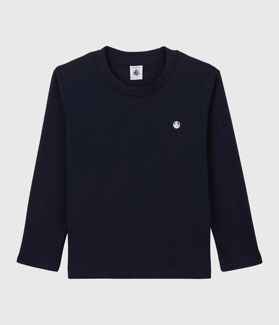 Tee-shirt en coton enfant fille - garçon bleu SMOKING
