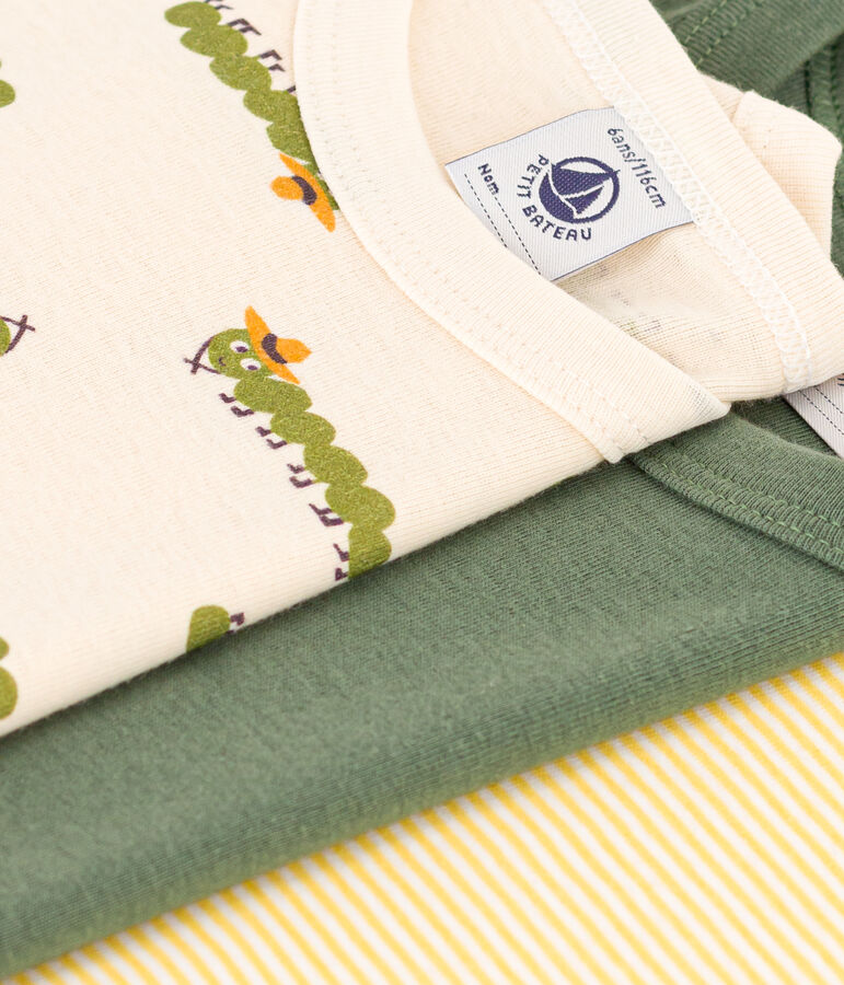 Lot de 3 tee-shirts &agrave; manches courtes en coton enfant variante 1