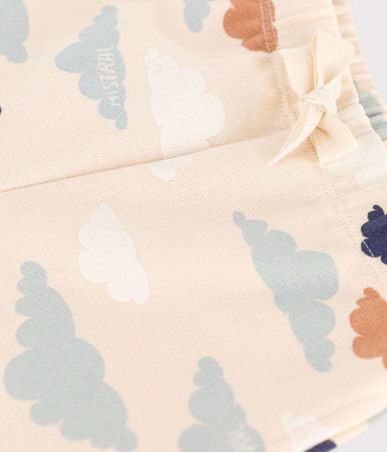 Pantalon b&eacute;b&eacute; en molleton imprim&eacute; blanc AVALANCHE/ MULTICO