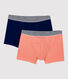 Lot de 2 boxers garçon en coton et élasthanne