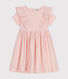 Robe imprimée manches courtes en gaze de coton enfant fille