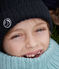 Bonnet en tricot doublé en polaire enfant garçon-fille bleu SMOKING