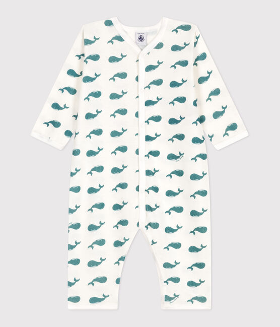 Pyjama bébé en coton sans pieds baleines vert MARSHMALLOW/ DRAGONFLY