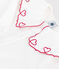 Blouse enfant en popeline de coton manches longues unie blanc ECUME